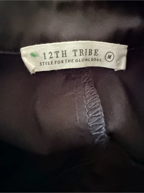 12th Tribe Black Dress Pants - Straight Leg Tailored Style - Image 4