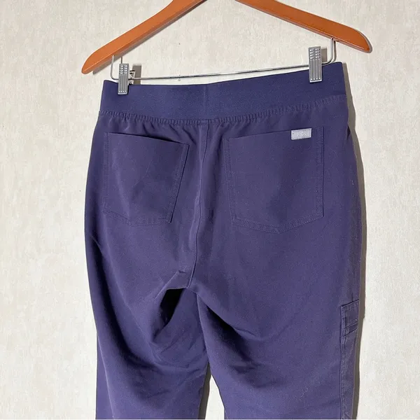 Figs Women’s Zamora Jogger Scrub Pants Pull On Mid Rise in Dark Purple Size S - Image 7