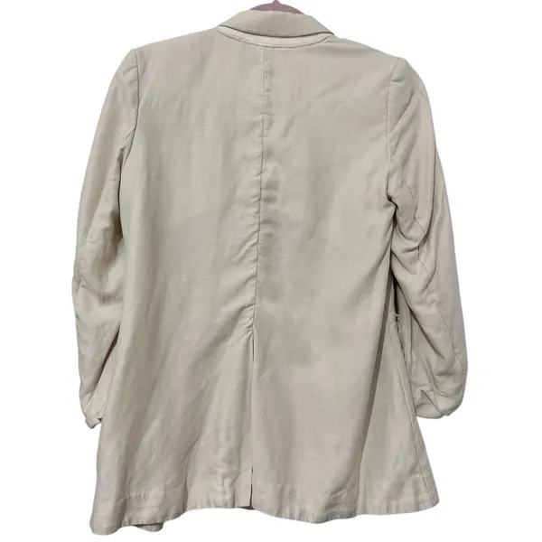 Aritzia Wilfred Linen Blazer Cream White Size 6 Summer Vacation‎ - Image 2