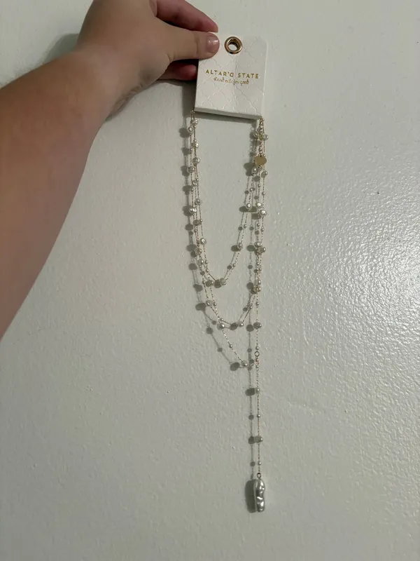 Altar'd State Layered Necklace Pearl - Image 2
