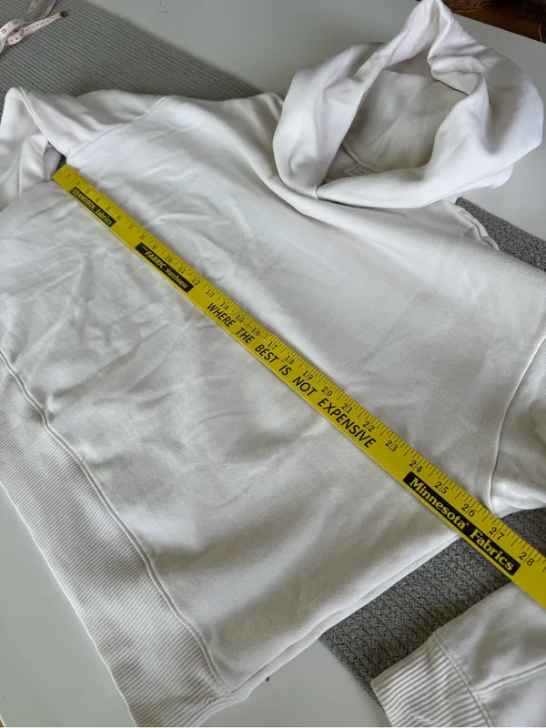 a new day Ivory Cream Pullover Hoodie Sweatshirt Size XL - Image 6