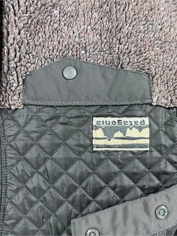 PATAGONIA Mixed T Snap Pockets Quilted Fleece Pullover Size XS - Image 7
