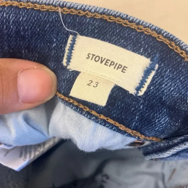Madewell “stovepipe” dark wash non distressed high rise jeans size 23 #717 - Image 6