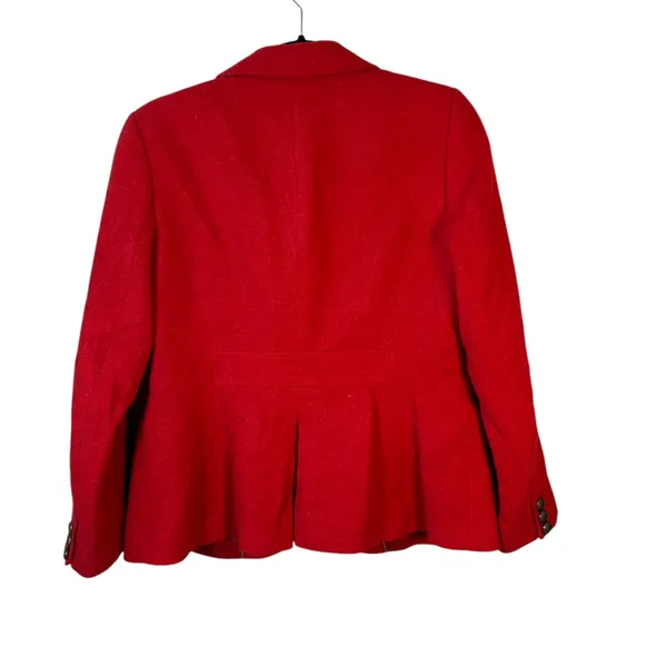 Talbots Red Wool Blend Blazer Women's Size 4 - Image 5