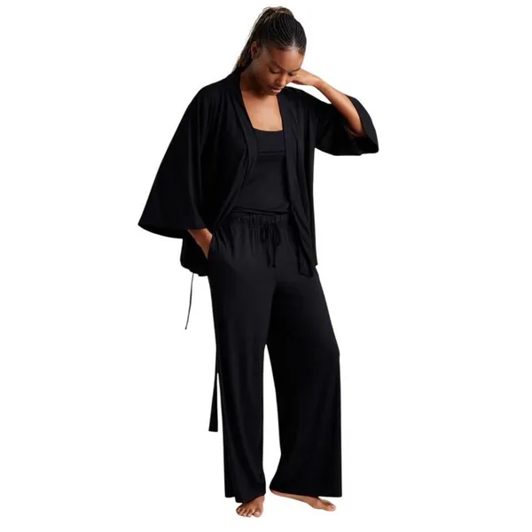 NEW State Of Day Womens Fluid-Knit Pajama Cami Top 100189719MS Black XS - Image 4