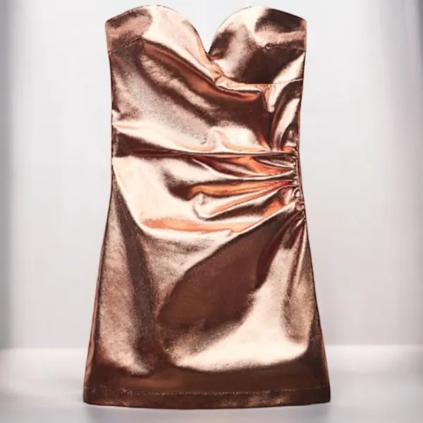 Zara Nwt Mettalic Gold Jumpsuit Medium Bloggers Fave - Image 10