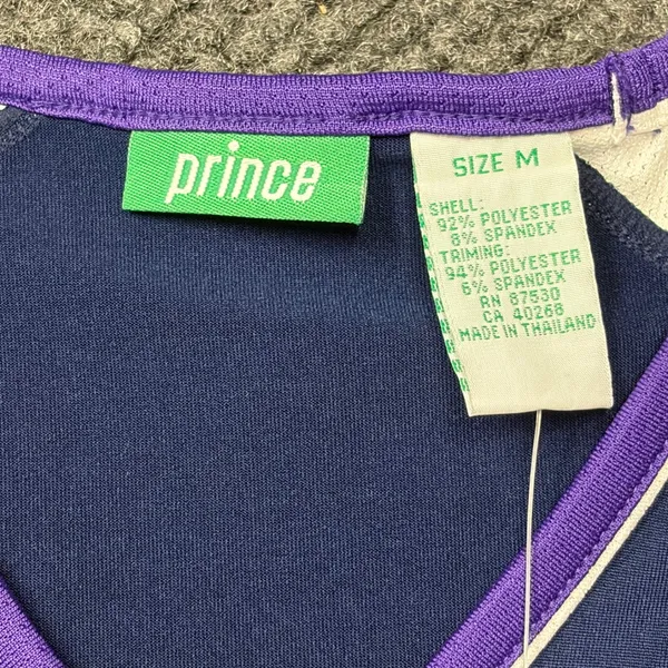 Prince Krista Tennis Tank Top Midnight Multi Navy Purple V-Neck Sleeveless M NWT - Image 3