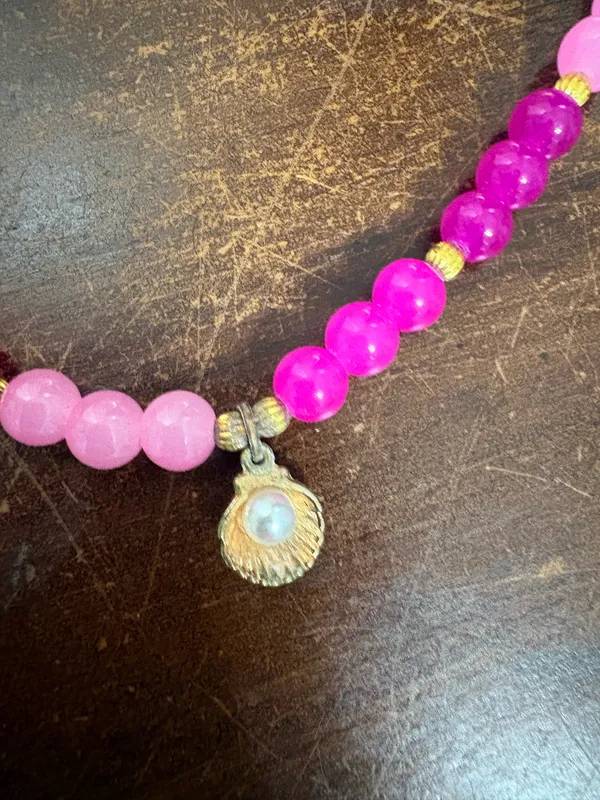 Custom Charm Necklace Pink - Image 2