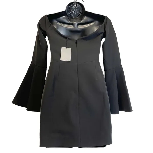 NEW NBD Womens S‎ Little Black Mini Dress Bell Sleeves Off Shoulder Cut Out - Image 11