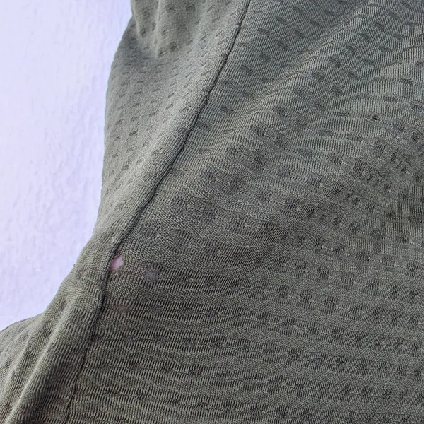 Athleta Chi Mesh Tank Top Olive Green Strappy Back Built in Bra Size Medium - Image 7