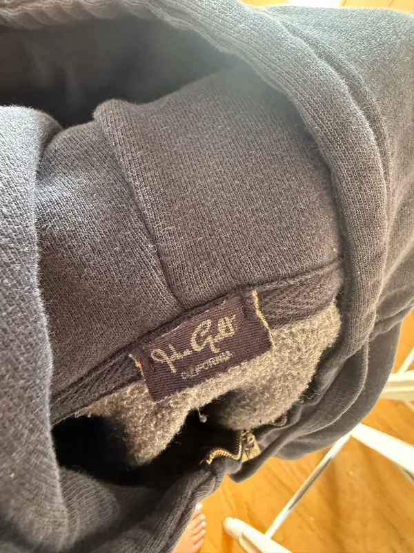Brandy Melville Navy Hoodie Zip-Up - Image 5