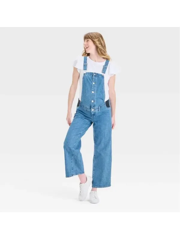 NEW Isabel Maternity Sailor Maternity Overalls 6 Medium Wash - Image 3