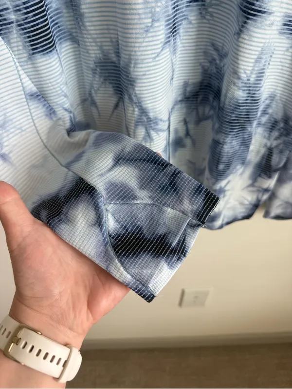 Lululemon Swiftly Tech Long Sleeve Tie Dye Thumbhole Top Blue Women's 10 - Image 5
