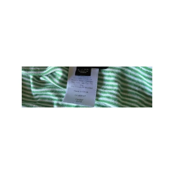 Talbots Womens Green White Striped‎ Knit Poncho L/XL - Image 4