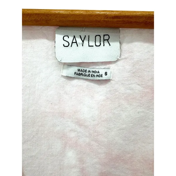 Saylor Leigha Mini Dress S Pink Patchwork Puff‎ Sleeve Tiered Boho Cottagecore - Image 3
