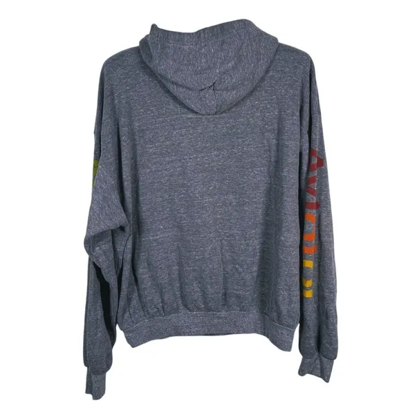 Aviator Nation Venice Graphic Hoodie Size Small Gray Laguna Beach 90s Streetwear - Image 3