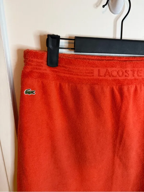 Lacoste Neon Coral Y2K Terrycloth Mini Skirt - Image 5