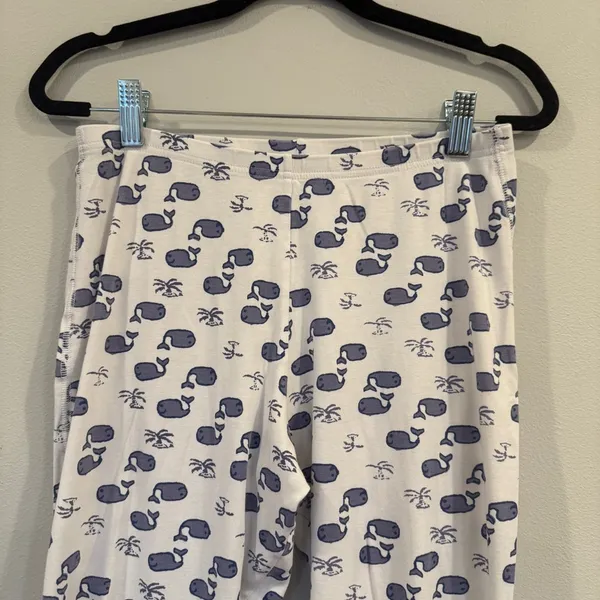Roller Rabbit Moby Whale Pajamas Set Womens Blue White Pima Cotton PJs - Image 10