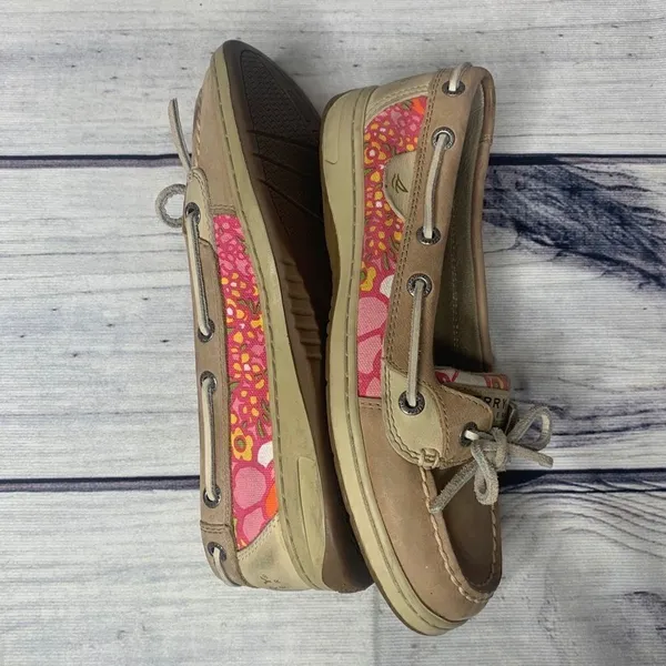 ‎Sperry Top Sider Womens 6.5 Pink/Yellow Floral - Image 10