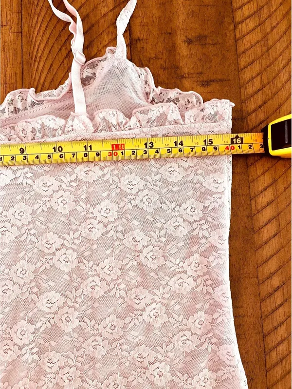 Y2K Old Navy Lilac Lace Camisole Medium - Image 7