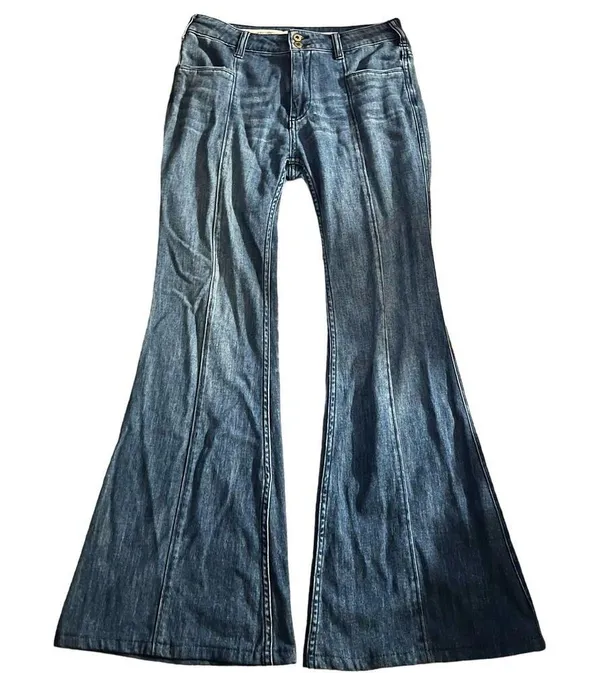 Anthropologie Pilcro Ultra High Rise Flare Jean 27 Women’s Blue OB808710 - Image 2