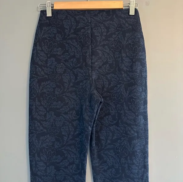 Urban Outfitters navy blue high waisted floral bootcut pants - Image 6