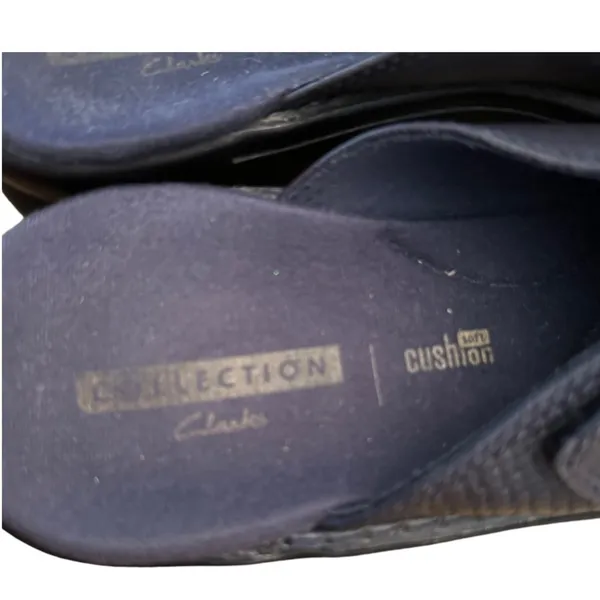 Clarks‎ Black Leather Clogs - Image 7