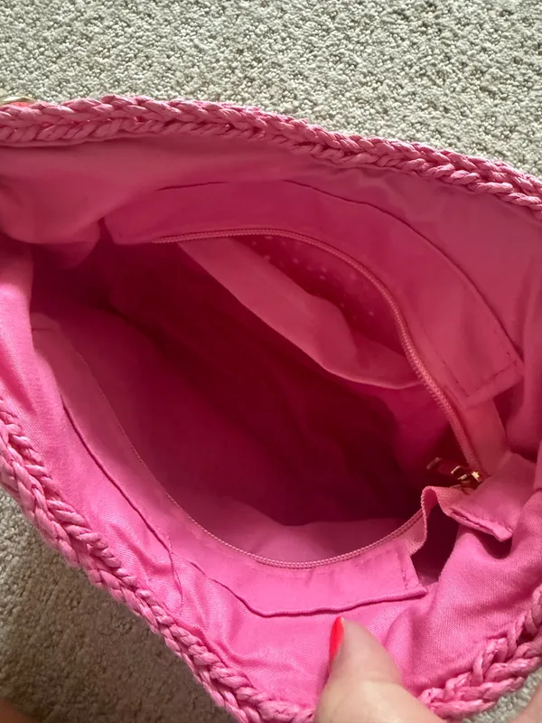 Pink Raffia Purse - Image 2