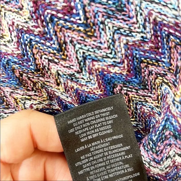 Anthro Maeve westwater‎ chevron knit v neck dress xs - Image 10