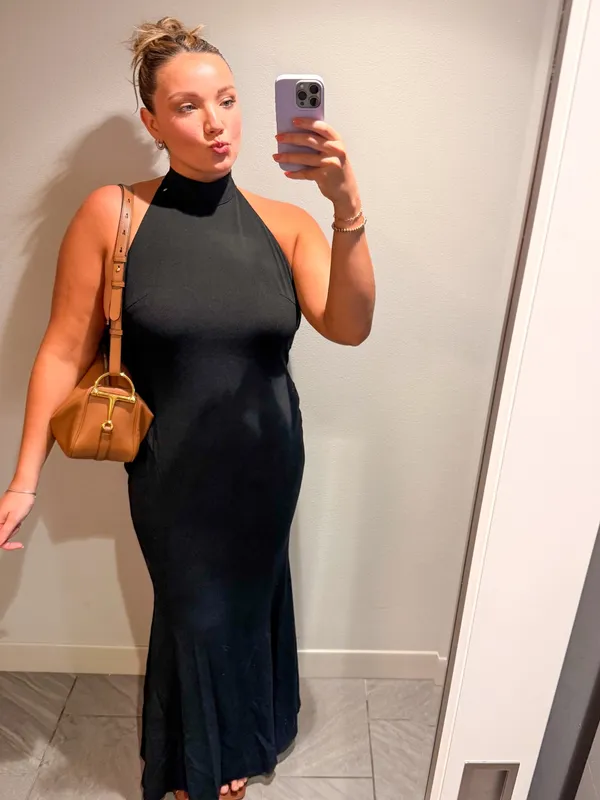 Lulu's Black Halter-Neck Maxi Mermaid Dress - Image 3