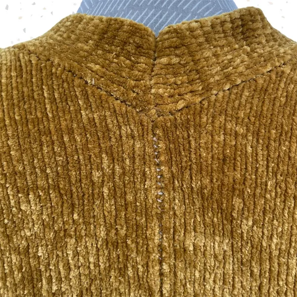 Anthropologie Gold Mustard Chenille Cardigan Soft Cozy Oversized Sweater Moth Anthro Size S - Image 4