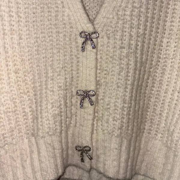 Bow cardigan White - Image 2