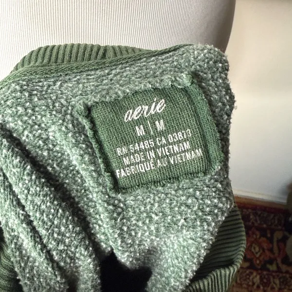Aerie Green Oversize Mockneck Sweatshirt with Pockets - Image 6