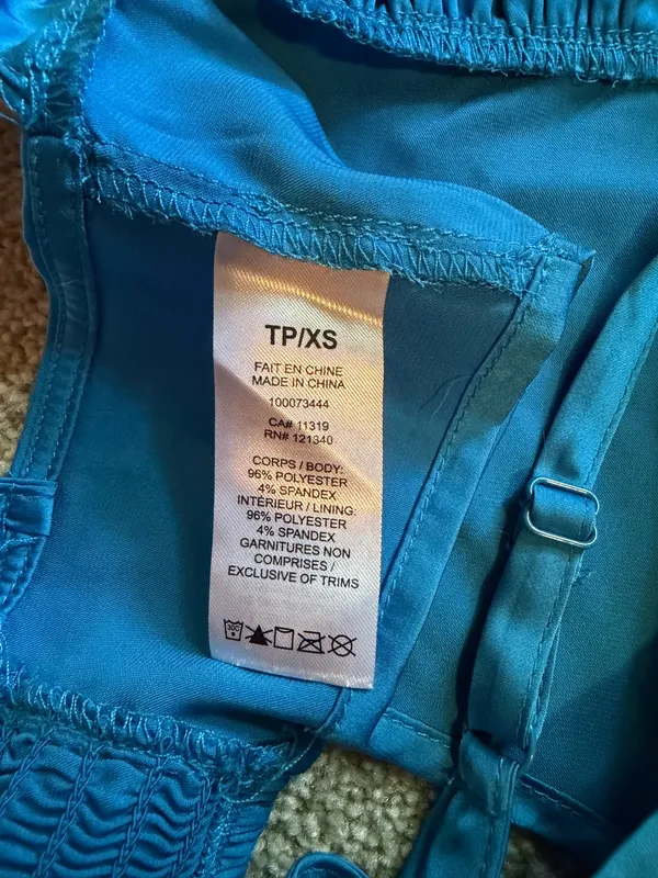 Garage Blue Satin Crop Tank Top - Image 5