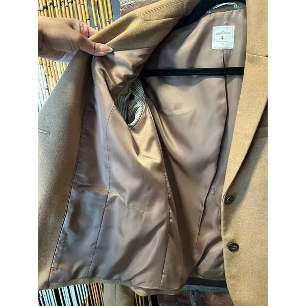GAP The Academy Blazer 4 Camel Tan Wool Blend Preppy Dark Academia Schoolboy - Image 6