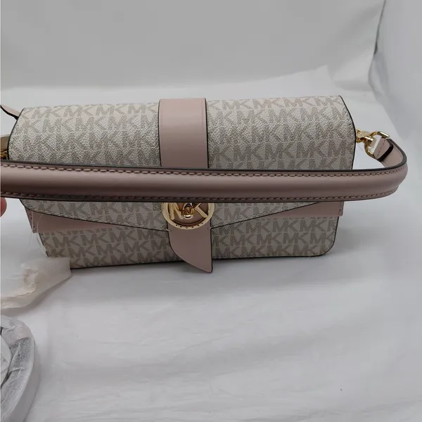 Michael Kors Logo Shoulder Bag Handbag Purse Wedding Party Quiet Luxury Coquette - Image 14