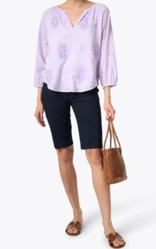 Roller Rabbit Lilac Purple embroidered lightweight top - Image 10