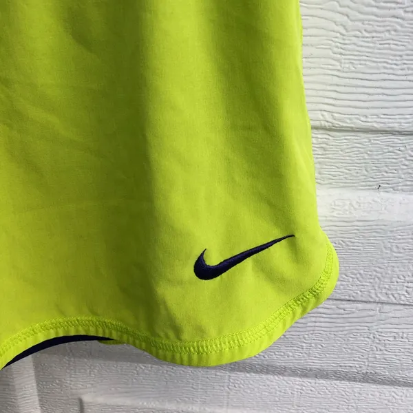 Nike Women’s Shorts Dri-Fit Fold Over Yellow Purple Medium - Image 8