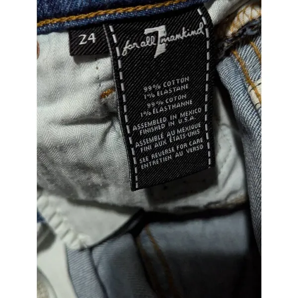 7 for all mankind high-waist slim kick jeans size 24 - Image 7