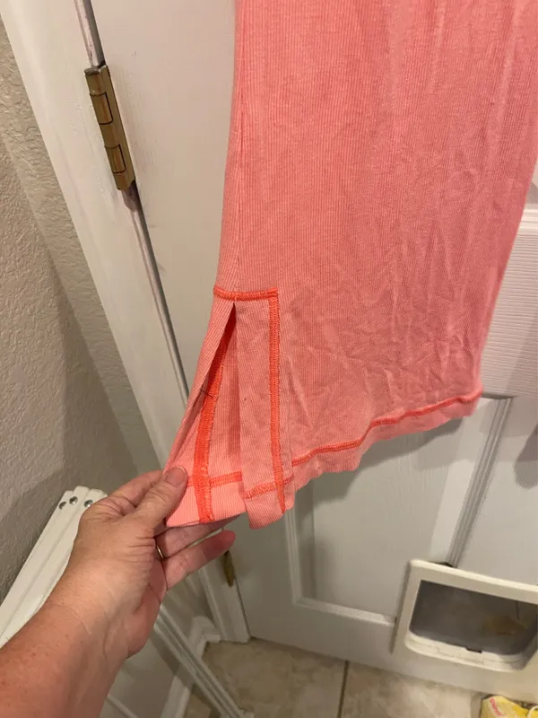 Urban Outfitters Out From Under L Pink Flowy Lounge Pants Large Coral Cute - Image 2