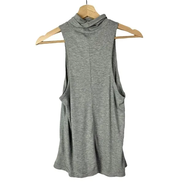 Free People Gray Topanga Mock‎ Neck Swing Tank Top S - Image 3