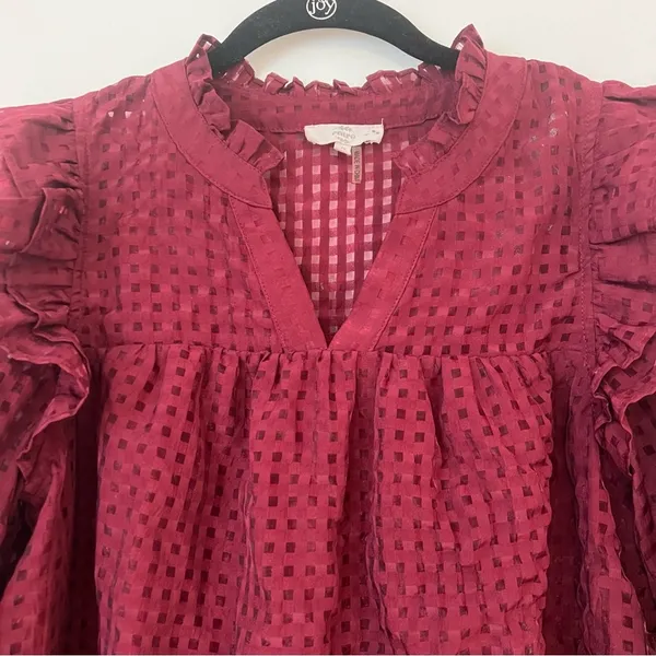 Metro Burgundy Blouse - Image 2