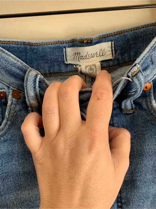 Madewell 27 T The Perfect Vintage Jean Blue Straight Jeans Women Denim Bottoms - Image 3
