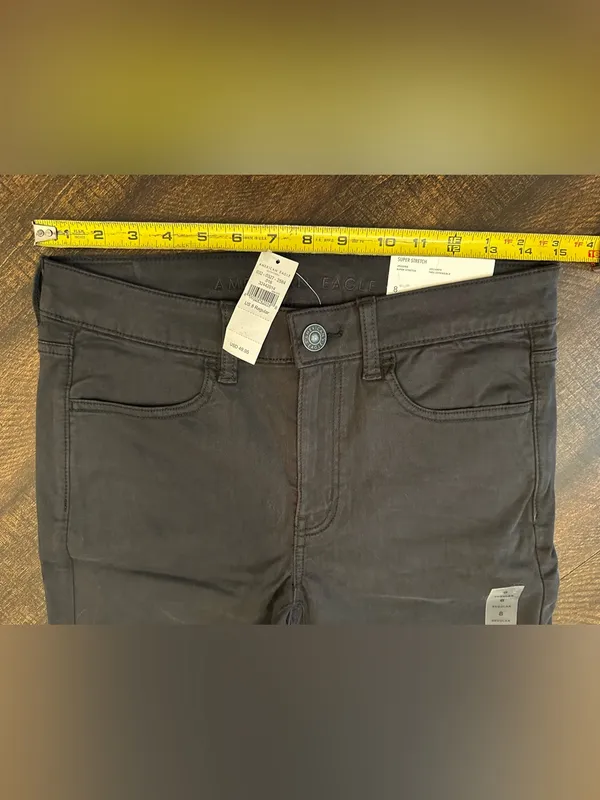 NWT American Eagle Super Stretch Black Jeggings-Size 8 (30x28) - Image 3