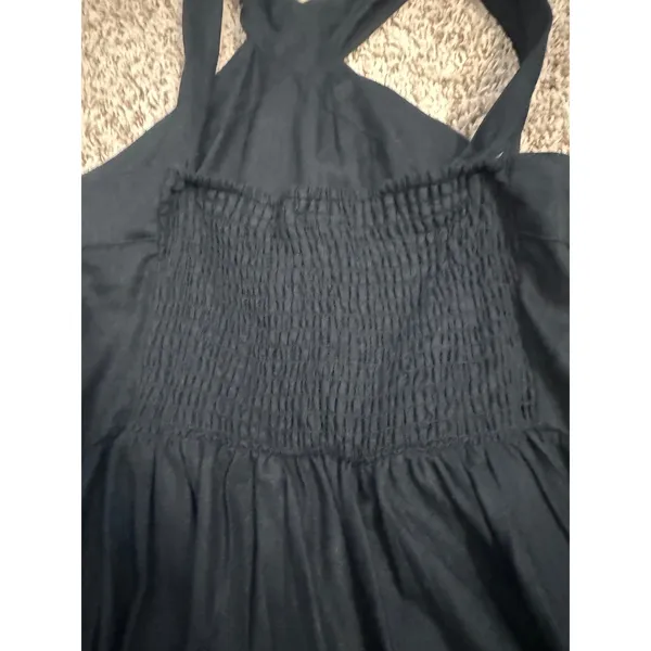A New Day Black‎ Sleeveless Midi Dress XS Smocked Back - Image 4