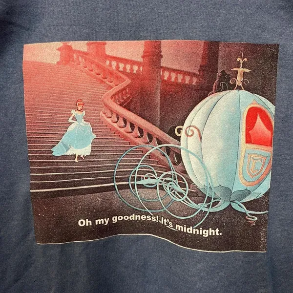 Cinderella Disney Animated Studios Movie Princess Crewneck L - Image 2