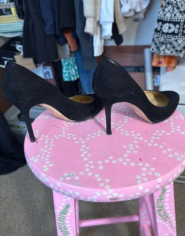 Jimmy Choo Black Suede Heels - Image 2