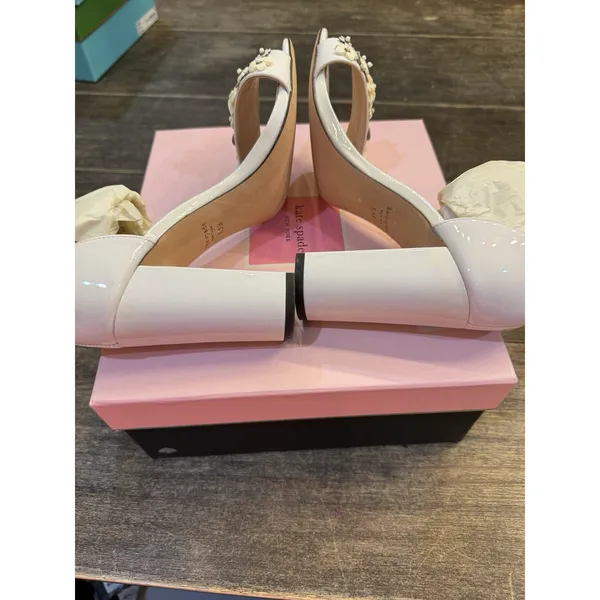 Kate Spade Paradisi Heeled Pump Dress Sandals Size‎ 8.5 NIB in Optic White - Image 6