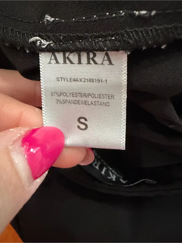 AKIRA Black Pleated Structured Mini Skort - Image 4