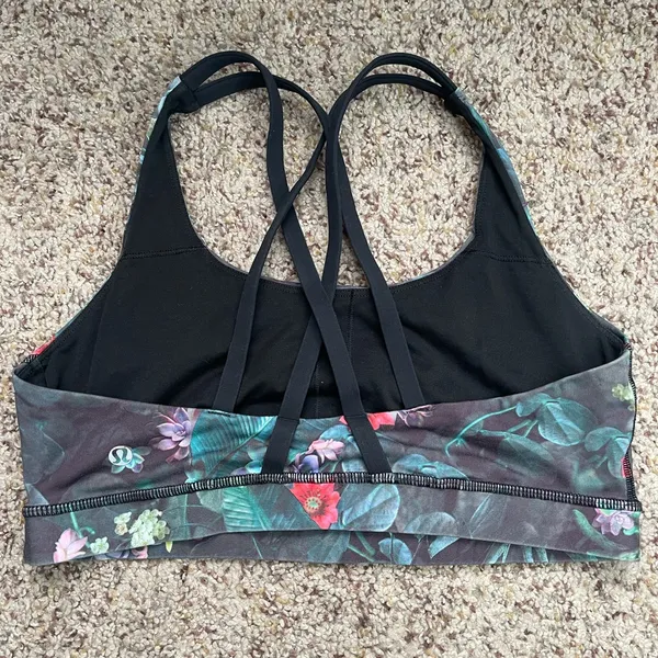 Lululemon Energy Bra Curious Jungle Multi Black size 10 - Image 5
